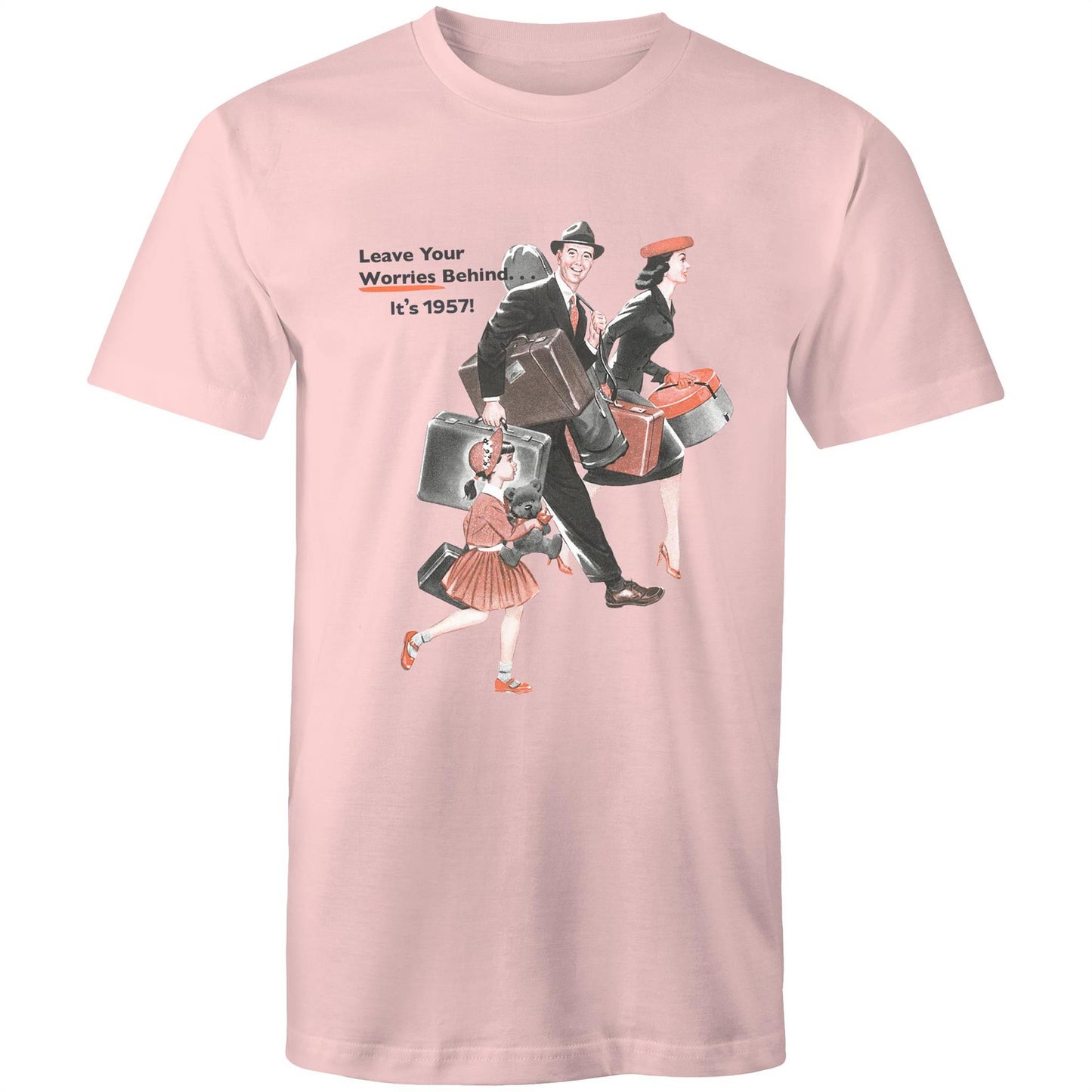 Mens T-Shirt - Leave Your Worries Behind. It's 1957! (Free Shipping)