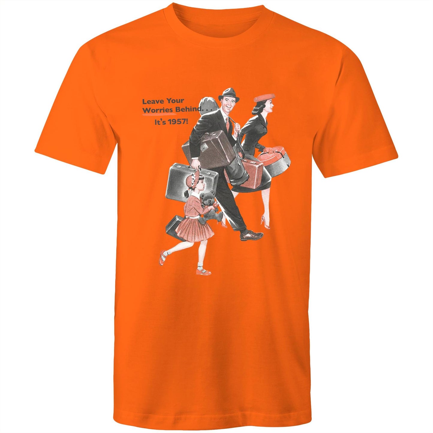 Mens T-Shirt - Leave Your Worries Behind. It's 1957! (Free Shipping)
