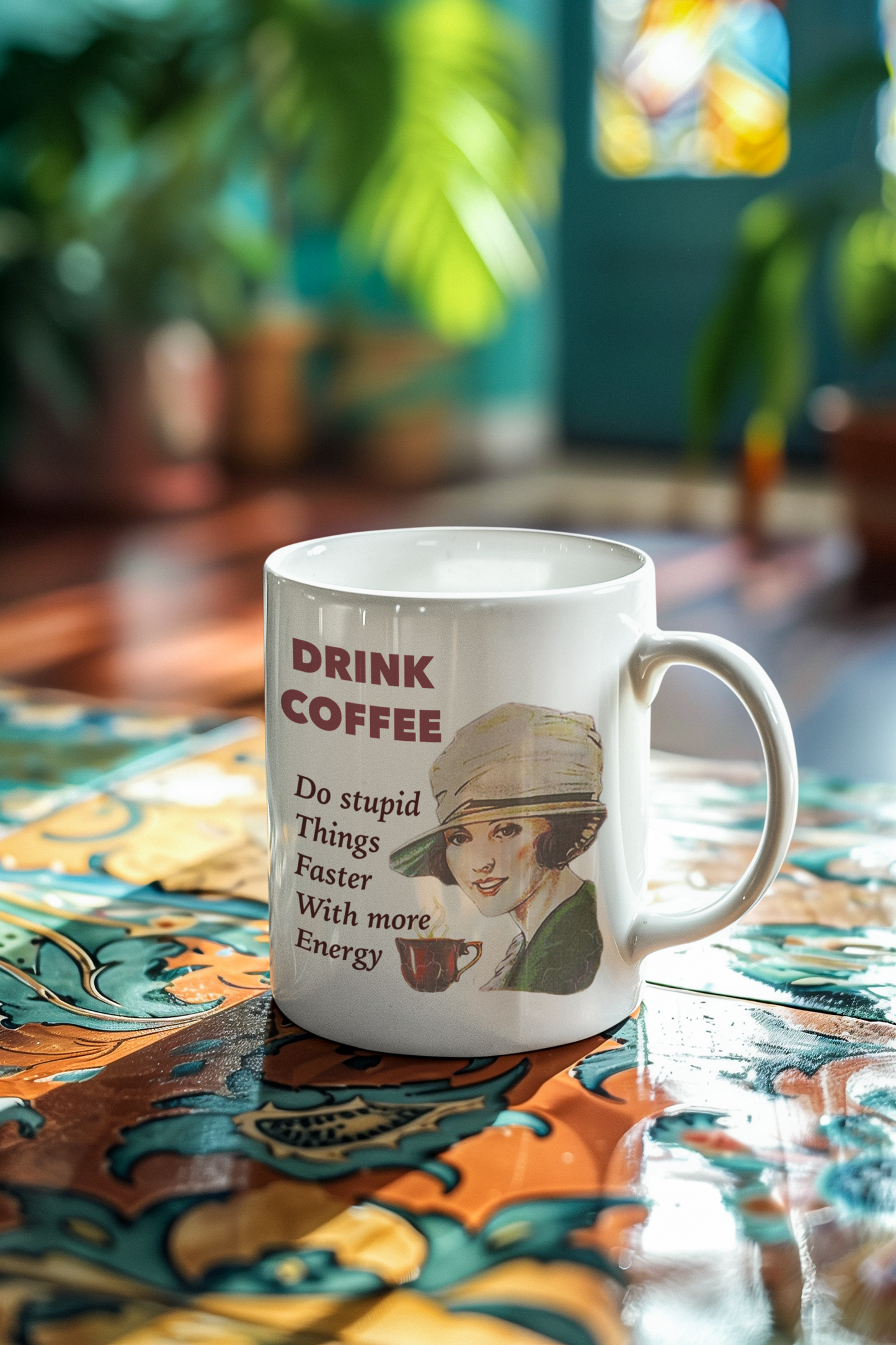 11oz Ceramic Mug - Drink Coffee