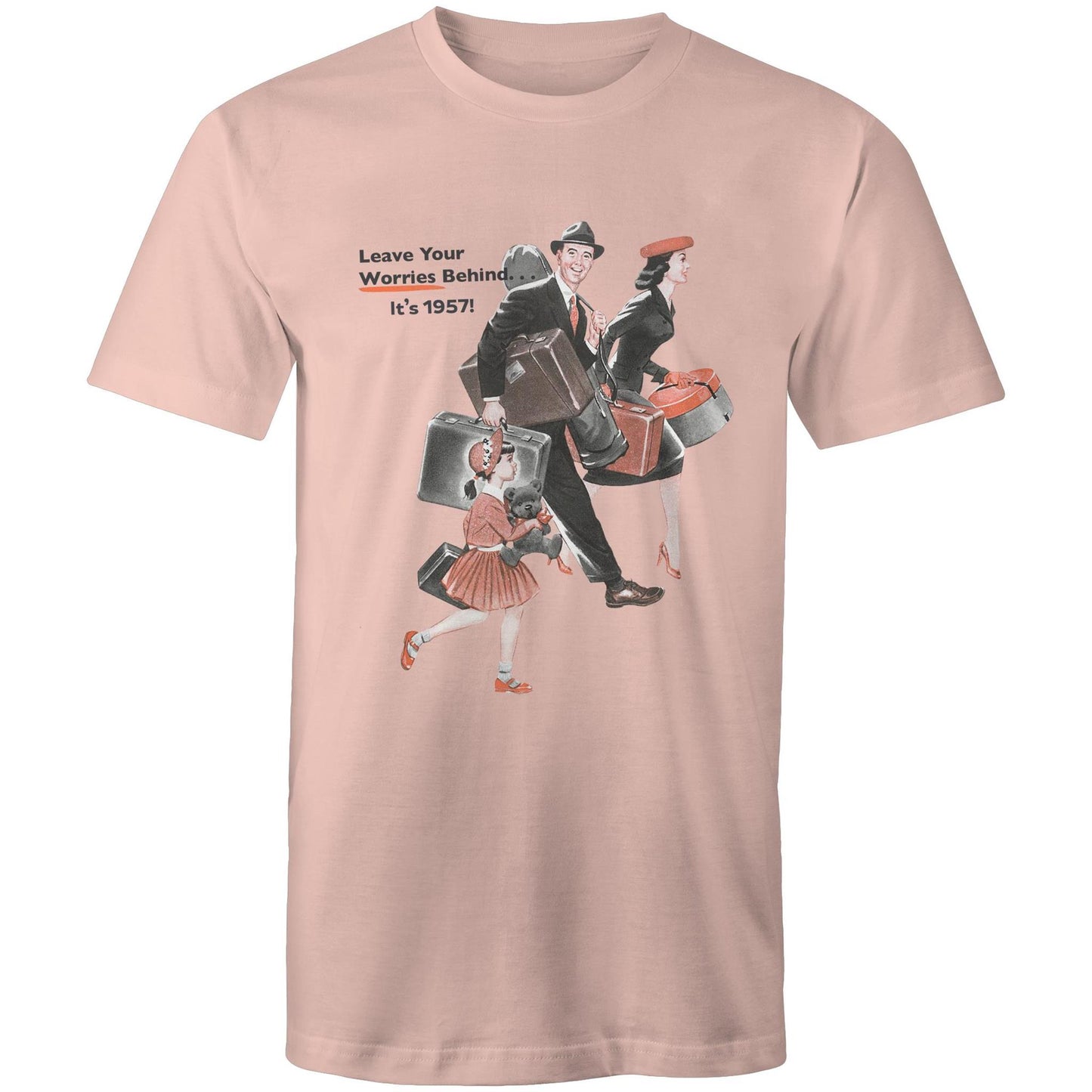 Mens T-Shirt - Leave Your Worries Behind. It's 1957! (Free Shipping)