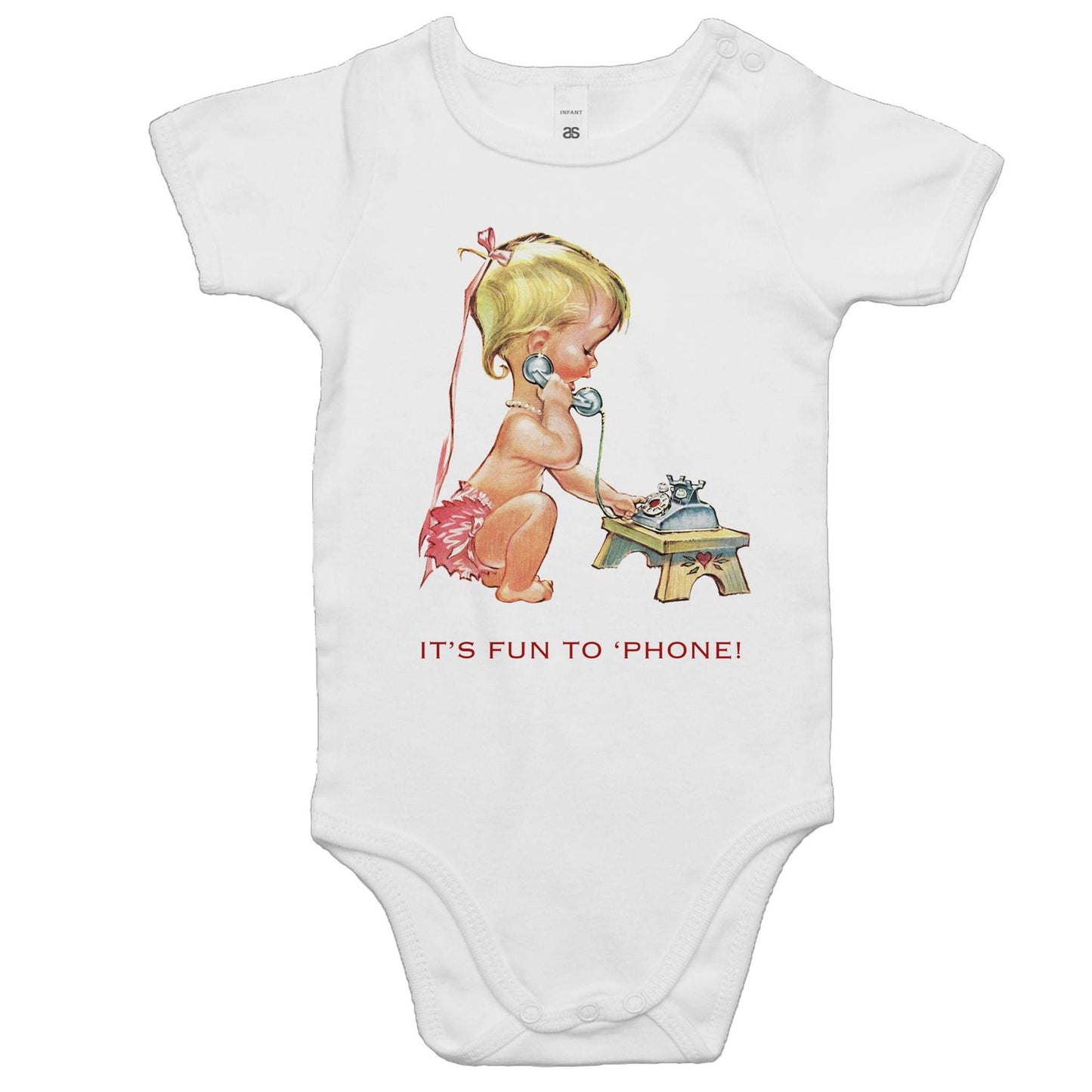 Baby Onesie Romper - It's Fun to Phone (Free shipping)