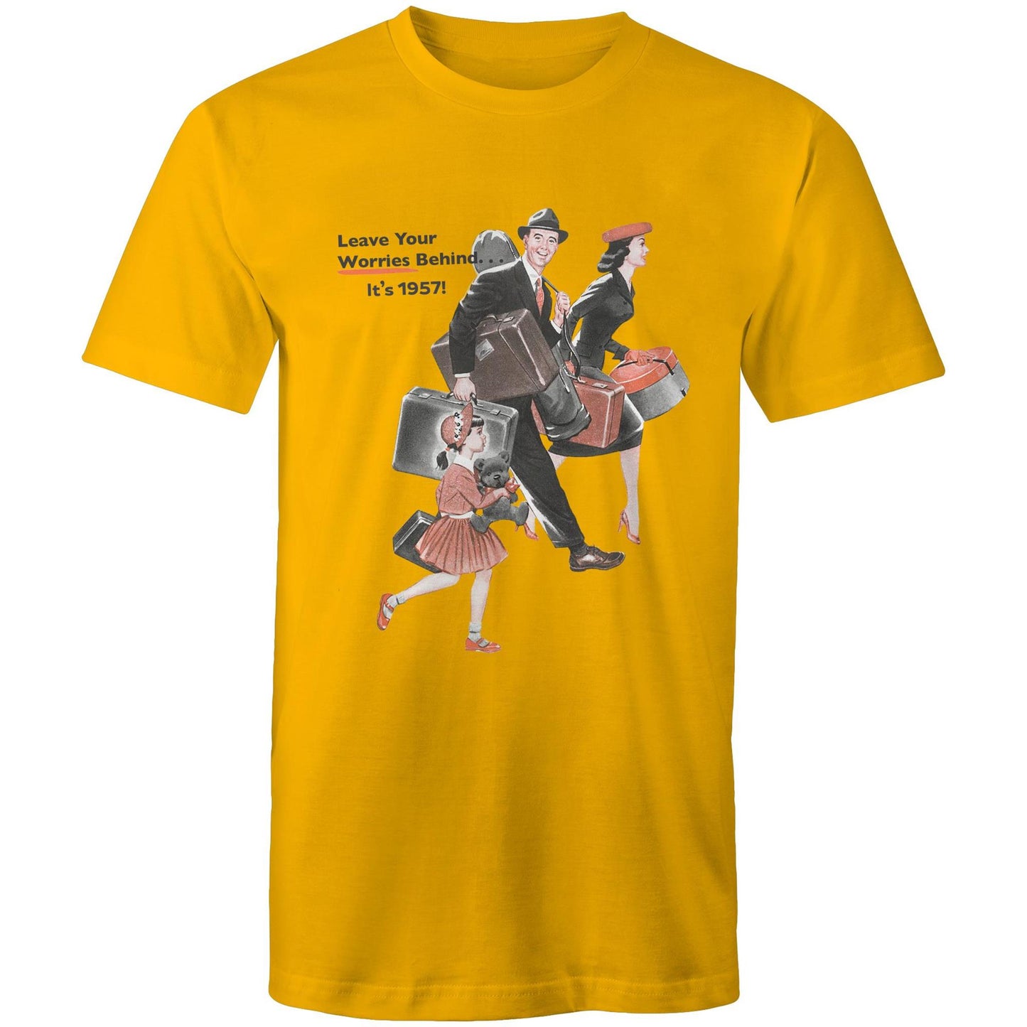 Mens T-Shirt - Leave Your Worries Behind. It's 1957! (Free Shipping)
