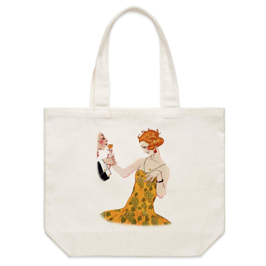 Shoulder Canvas Tote Bag - Flapper