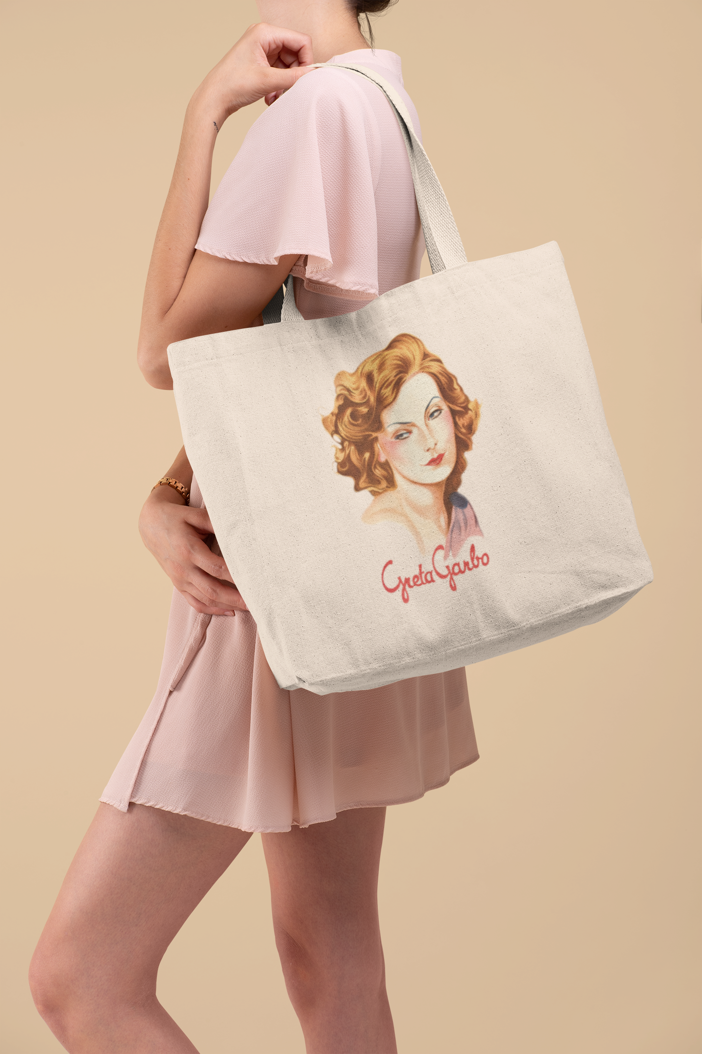 Shoulder Canvas Tote Bag - Greta Garbo