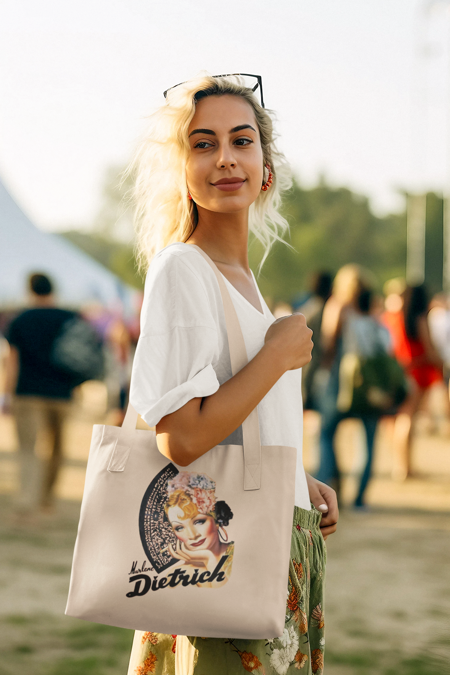 Canvas Tote Bag - Marlene Dietrich